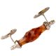 Amber Cut Glass Silver Small Door Handle